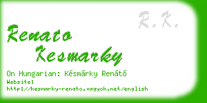 renato kesmarky business card