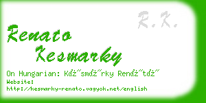 renato kesmarky business card